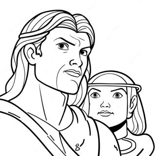Page à colorier de Brave Disciple | Page de coloriage Disciple