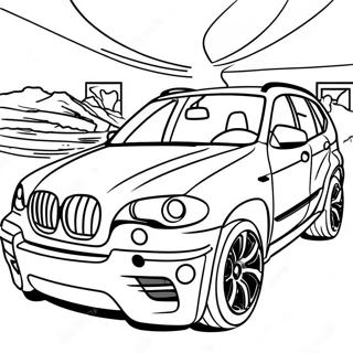 Page à colorier de la BMW X5 | Page de coloriage BMW X5