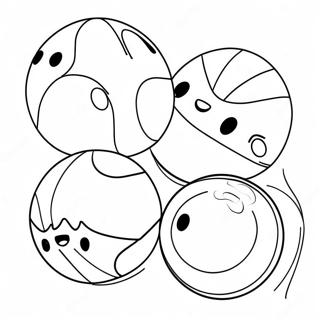 Page à colorier de Boules de Plage Rebondissantes | Page de coloriage Balles
