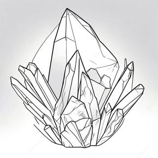 Page à colorier de cristal | Page de coloriage Cristal