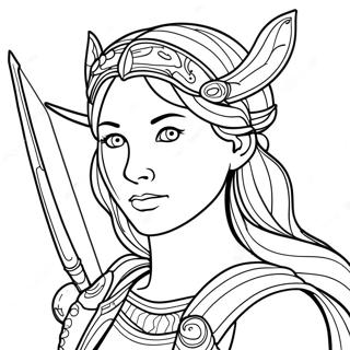 Page à colorier Artemis | Page de coloriage Artemis