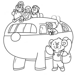 Page à colorier Gros Albert et ses amis | Page de coloriage Fat Albert