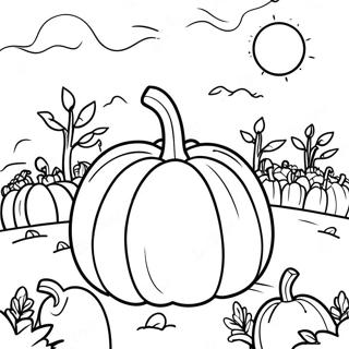 Page à colorier de la citrouille | Page de coloriage Image de citrouille à