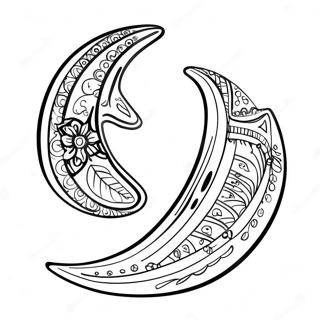 Page à colorier de boomerang coloré en vol | Page de coloriage Boomerang