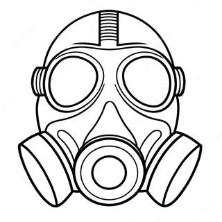 Page à colorier de masque à gaz | Page de coloriage Masque à gaz