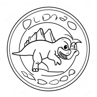 Page à colorier du logo Dinoco | Page de coloriage Dinoco