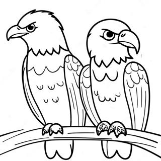 Page à colorier Oiseaux de Proie | Page de coloriage Oiseaux de proie