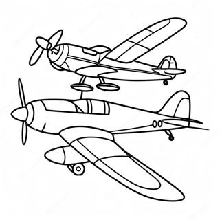 Page à colorier Avions | Page de coloriage Avions