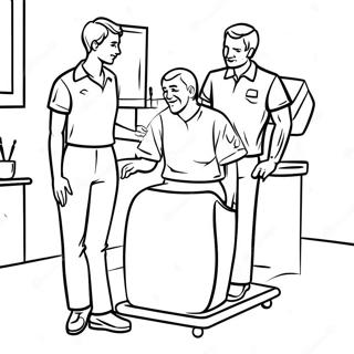 Page à colorier de thérapie physique | Page de coloriage Thérapie Physique