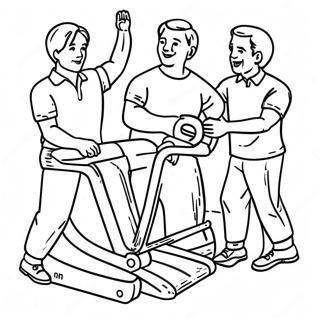 Page à colorier d'exercices de thérapie physique amusants | Page de coloriage Thérapie Physique