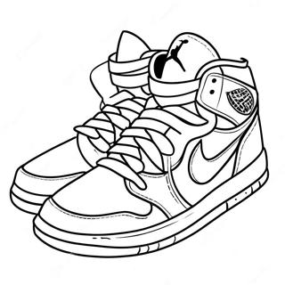 Page à colorier de Jordans | Page de coloriage Jordans