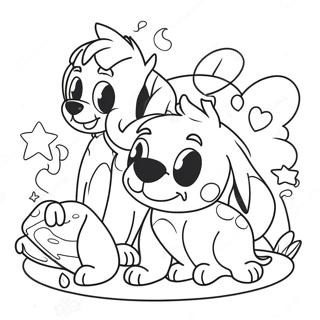 Page à colorier des chiens Disney joueurs | Page de coloriage Chiens Disney