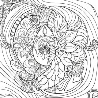 Page à colorier d'illusion | Page de coloriage Illusion