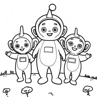 Page à colorier des Teletubbies | Page de coloriage Teletubbies