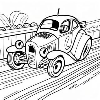 Page à colorier de voiture de course sur terre | Page de coloriage Course sur terre
