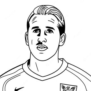 Page à colorier de Harry Kane | Page de coloriage Harry Kane