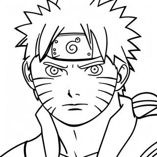 Page à colorier de Pain Naruto avec Rinnegan | Page de coloriage Douleur Naruto