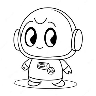Page à colorier de mini membre d'équipage Among Us mignon | Page de coloriage Mini Crewmate Among Us