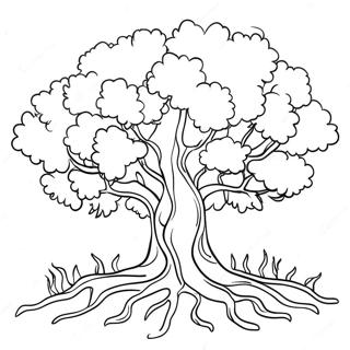 Page à colorier du buisson ardent | Page de coloriage Buisson ardent