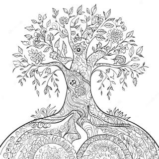 Arbre de Vie Adulte Coloriages