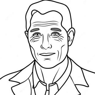 Page à colorier d'acteur | Page de coloriage Acteur