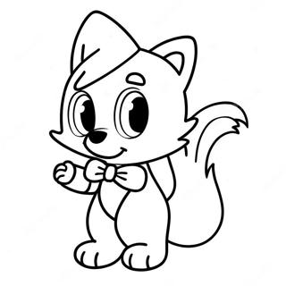 Page à colorier de la poupée Tails | Page de coloriage Poupée Tails