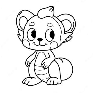 Page à colorier de la poupée Tails effrayante dans l'ombre | Page de coloriage Poupée Tails