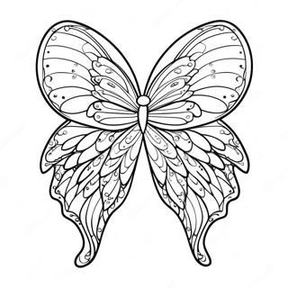 Page à colorier des ailes de fée scintillantes | Page de coloriage Ailes de fée