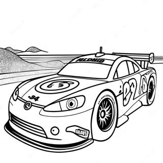 Page à colorier de la voiture de course de Kyle Larson | Page de coloriage Kyle Larson