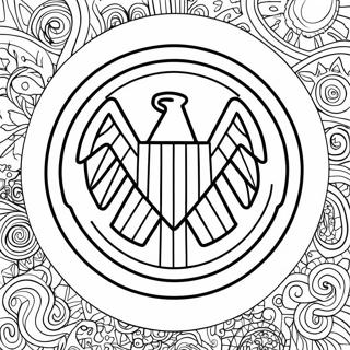 Page à colorier Logo Agents du Shield | Page de coloriage Agents du Shield
