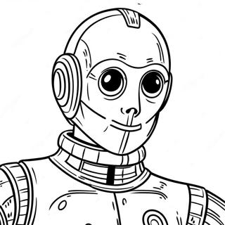 Page à colorier C3PO | Page de coloriage C3PO