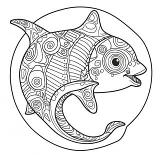 Page à colorier d'Hélicoprion | Page de coloriage Hélicoprion