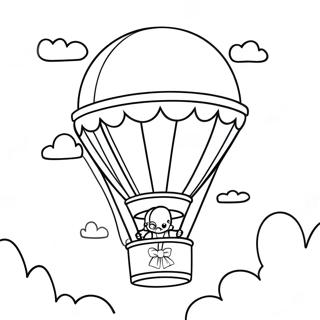 Page à colorier de l'aventure du ballon Up | Page de coloriage Vers le haut