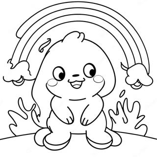 Amis de l'arc-en-ciel Orange Coloriages