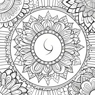 Page à colorier mandala lune boho | Page de coloriage Lune Boho