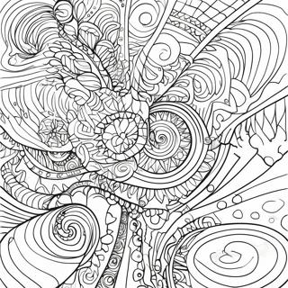 Page à colorier Illusion d'Optique Trippante | Page de coloriage Illusion Psychédélique