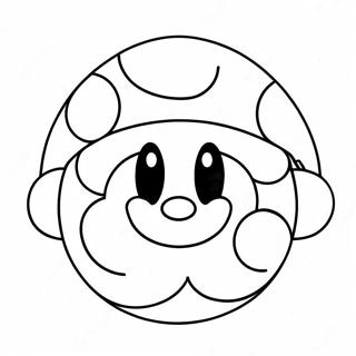 Page à colorier Personnage de Bombe Mario Mignon | Page de coloriage Mario Bombe
