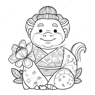 Page à colorier de Boj | Page de coloriage Boj