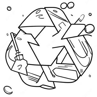 Page à colorier des symboles de recyclage | Page de coloriage Recyclage