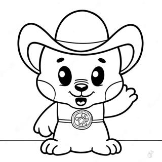 Page à colorier le mascotte Buc-ee le Castor | Page de coloriage Buc-ee's