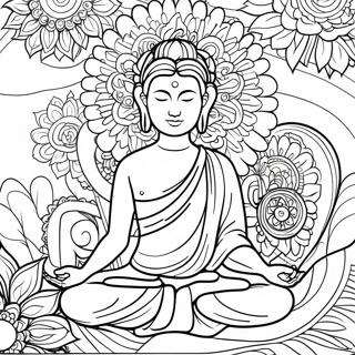 Page à colorier de pleine conscience facile | Page de coloriage Pleine Conscience Facile