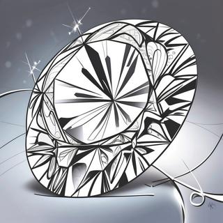 Page à colorier d'un diamant scintillant | Page de coloriage Diamant