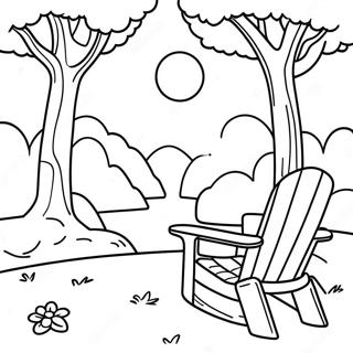 Page à colorier Scène de Nature Sereine | Page de coloriage Calme