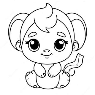 Page à colorier du personnage mignon Uma | Page de coloriage Uma