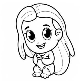 Page à colorier du personnage mignon Doaa Moaz | Page de coloriage Doaa Moaz