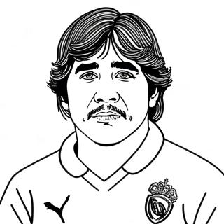 Page à colorier de Maradona | Page de coloriage Maradona