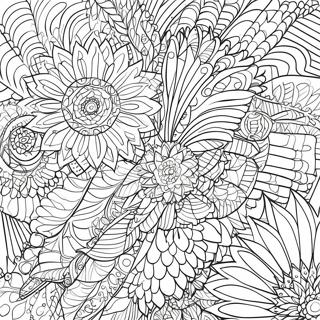 Page à colorier Motifs de Spirographe Intriqués | Page de coloriage Spirographe