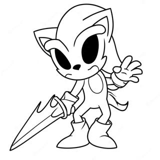 Page à colorier Excalibur Sonic | Page de coloriage Excalibur Sonic