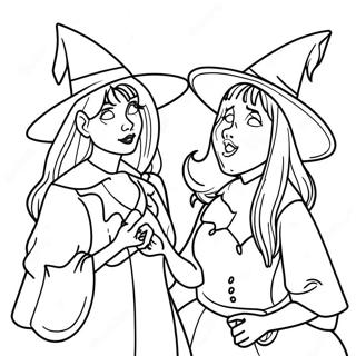 Sœurs sorcières de Hocus Pocus page à colorier | Page de coloriage Disney Hocus Pocus