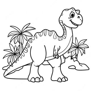 Page à colorier de dinosaure géant | Page de coloriage Jumbo